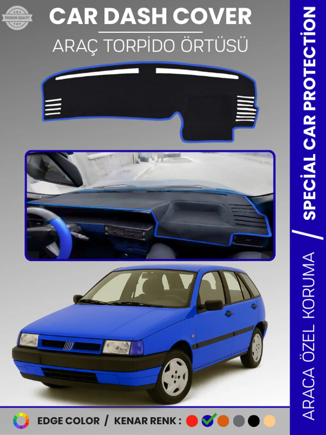 FIAT TİPO ANALOG MODEL DİJİTAL EJRANLI Uyumlu Torpido Örtüsü Araca Özel Ön Göğüs Koruma