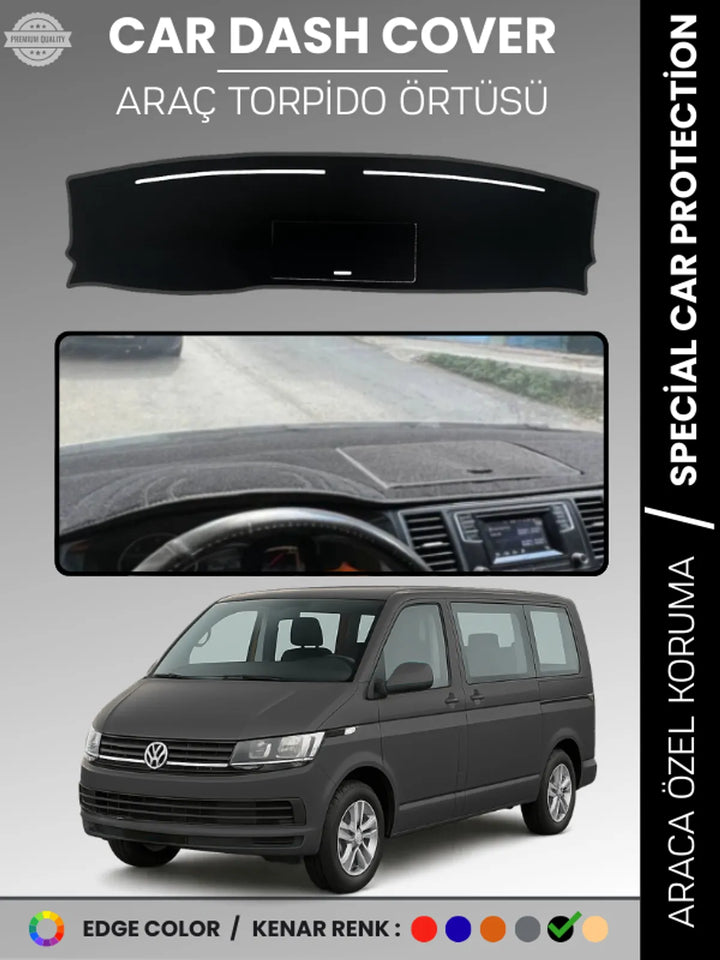VOLKSWAGEN TRANSPORTER T6 KAPAKLI MODEL (2015-2020) Uyumlu Torpido Örtüsü Araca Özel Ön Göğüs Koruma