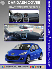 PEUGEOT 207 (2007-2012) Uyumlu Torpido Örtüsü Araca Özel Ön Göğüs Koruma