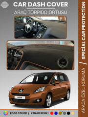 PEUGEOT 5008 (2011-2014) Uyumlu Torpido Örtüsü Araca Özel Ön Göğüs Koruma