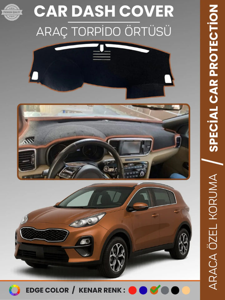 KİA SPORTAGE (2017-2020) Uyumlu Torpido Örtüsü Araca Özel Ön Göğüs Koruma