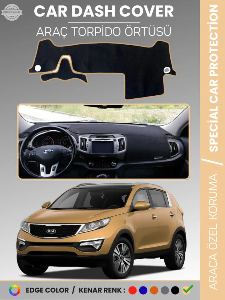 KİA SPORTAGE (2010-2016) Uyumlu Torpido Örtüsü Araca Özel Ön Göğüs Koruma
