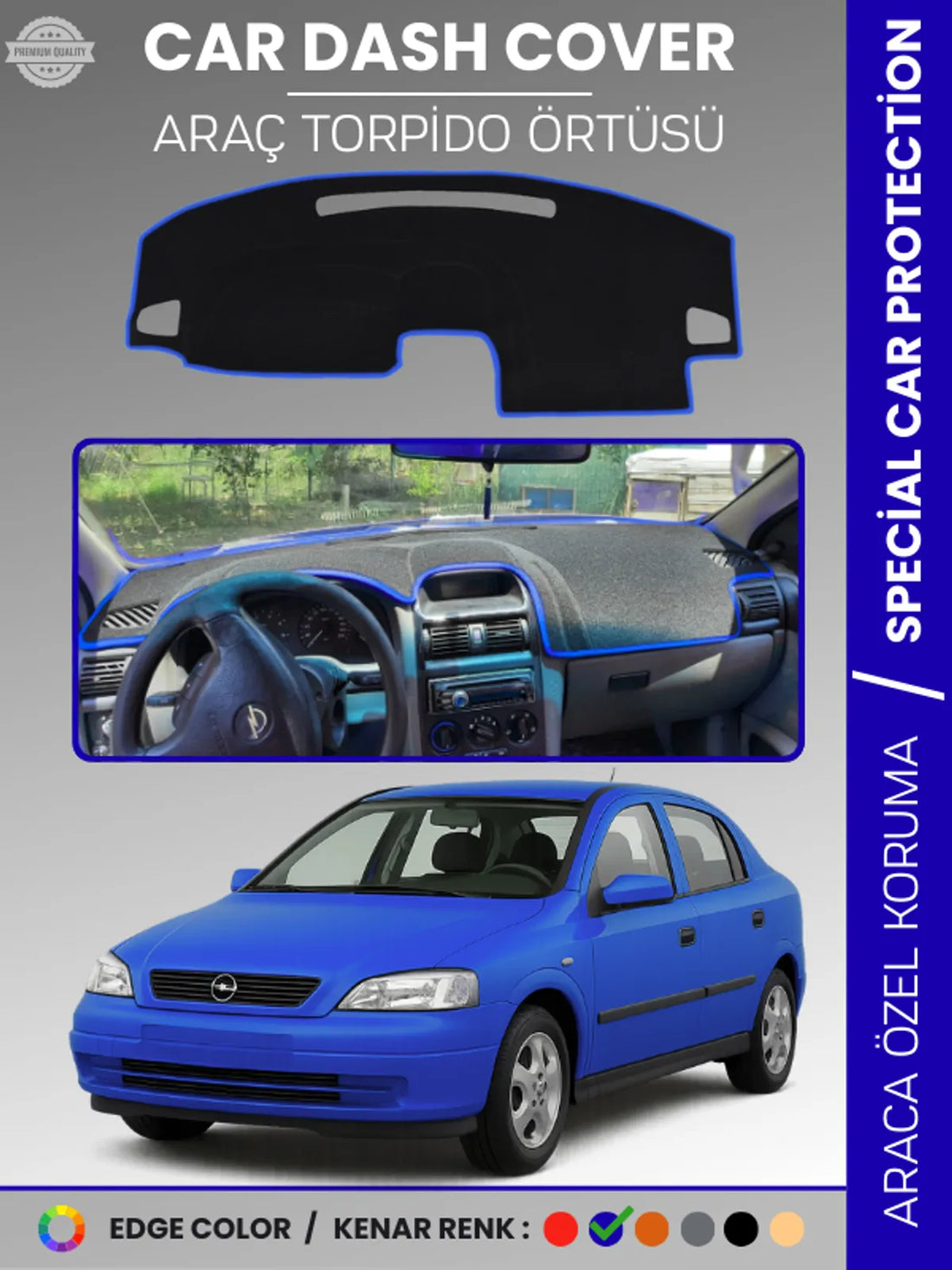 OPEL ASTRA G (1998-2004) Uyumlu Torpido Örtüsü Araca Özel Ön Göğüs Koruma