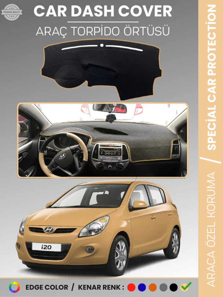HYUNDAİ İ20 (2008-2014) Uyumlu Torpido Örtüsü Araca Özel Ön Göğüs Koruma