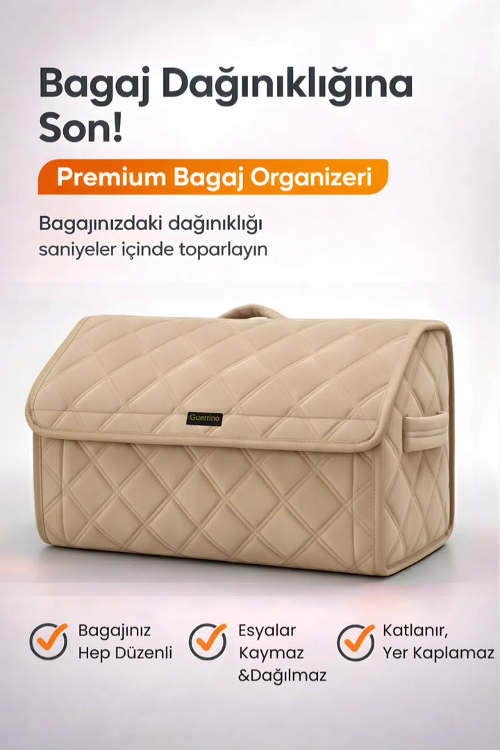 Oto Bagaj Çantası Lüks Tay Tüyü Su Geçirmez Kaymaz Katlanır Düzenleyici