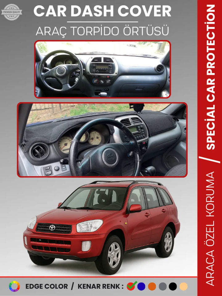 TOYOTA RAV4 (2000-2005) Uyumlu Torpido Örtüsü Araca Özel Ön Göğüs Koruma