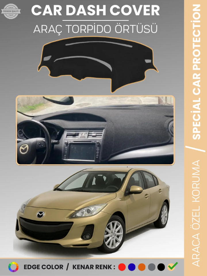 MAZDA 3 (2009-2013) Uyumlu Torpido Örtüsü Araca Özel Ön Göğüs Koruma