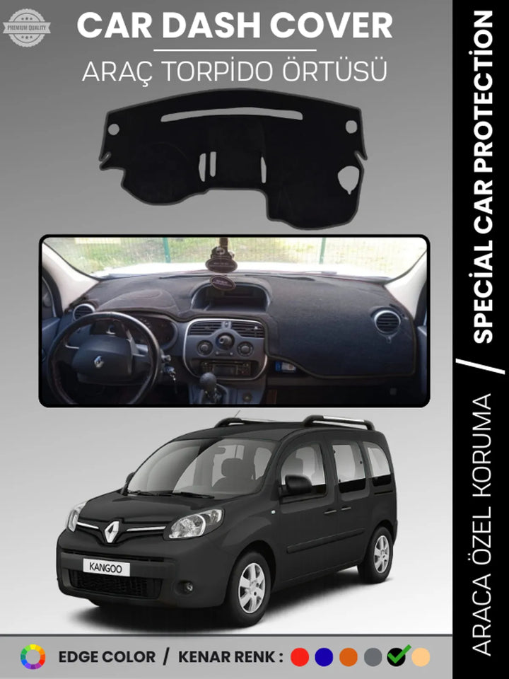 RENAULT KANGOO (2009-2019) Uyumlu Torpido Örtüsü Araca Özel Ön Göğüs Koruma