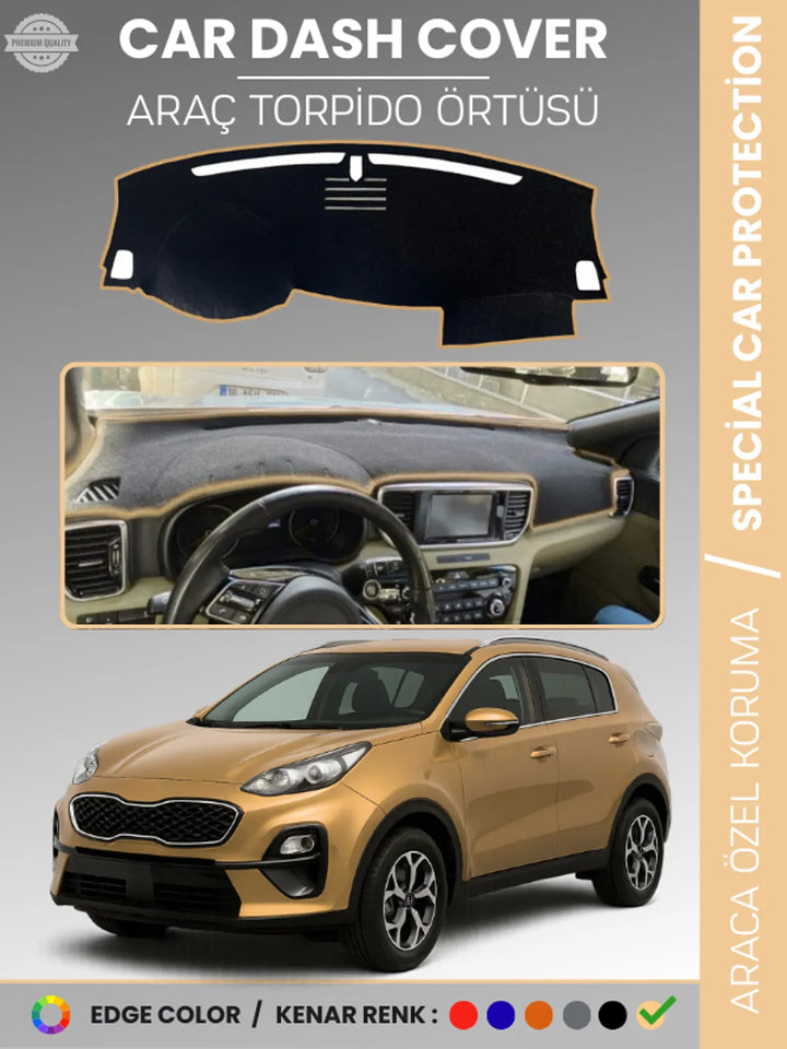KİA SPORTAGE (2017-2020) Uyumlu Torpido Örtüsü Araca Özel Ön Göğüs Koruma