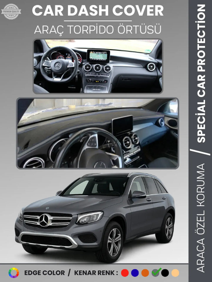 MERCEDES GLC (2015-2020) Uyumlu Torpido Örtüsü Araca Özel Ön Göğüs Koruma
