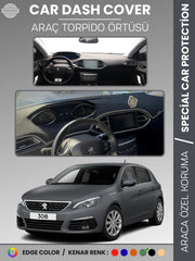 PEUGEOT 308 (2020+) Uyumlu Torpido Örtüsü Araca Özel Ön Göğüs Koruma