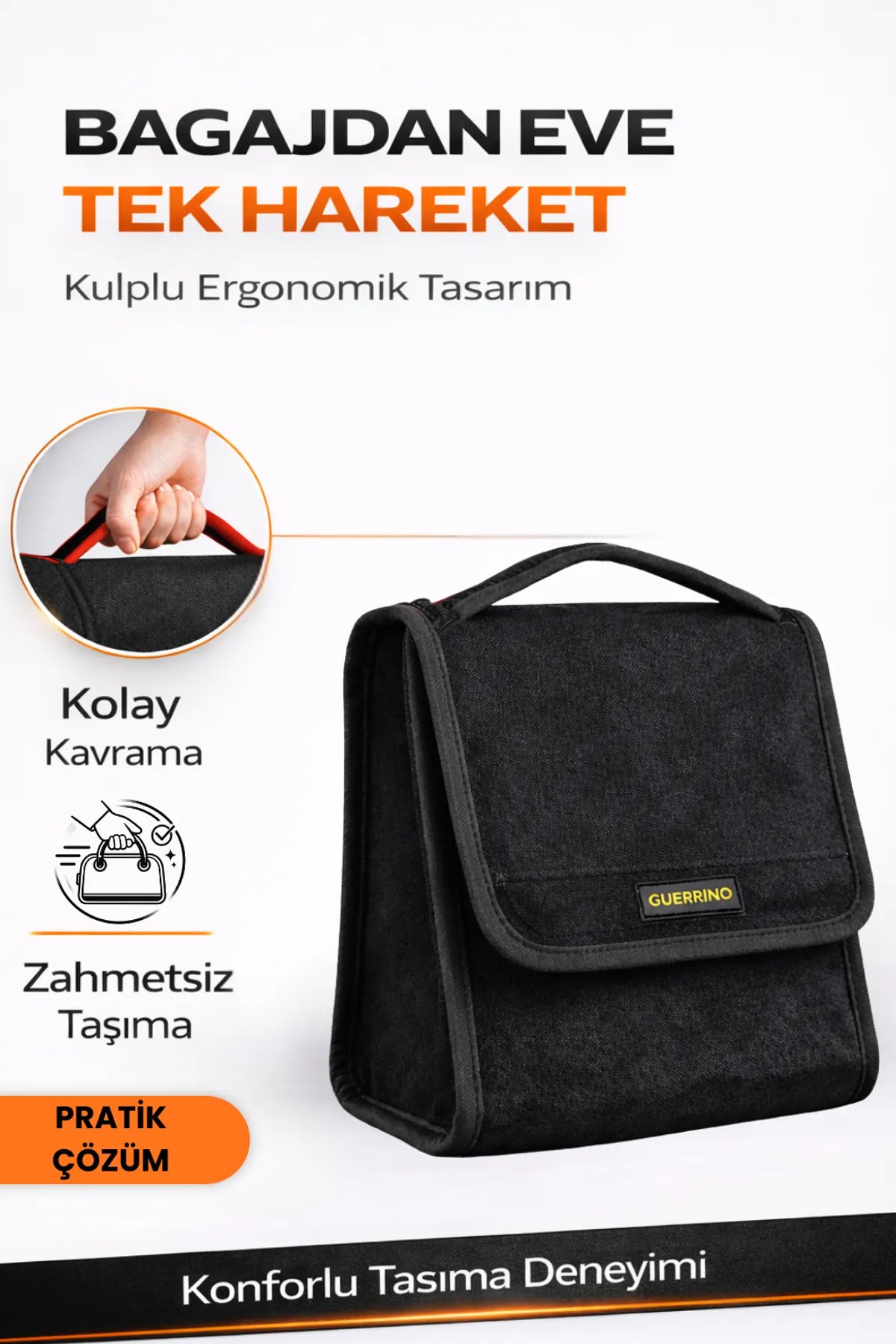 Oto Bagaj Çantası S Boy Kaymaz Cırt Bantlı Velur Kompakt Düzenleyici