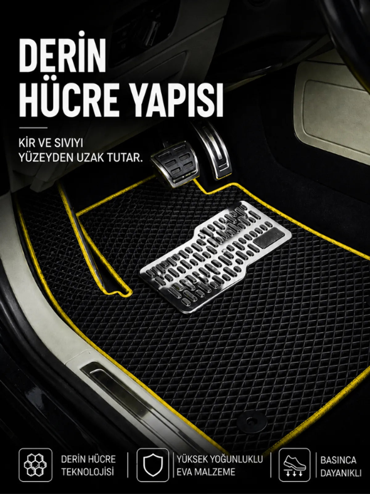 Hyundai Elantra (2006-2011) Araca Özel EVA Oto Paspas Seti Topukluk Dahil Tam Set