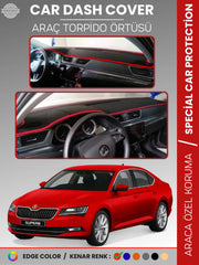 SKODA SUPER B (2015-2020) Uyumlu Torpido Örtüsü Araca Özel Ön Göğüs Koruma