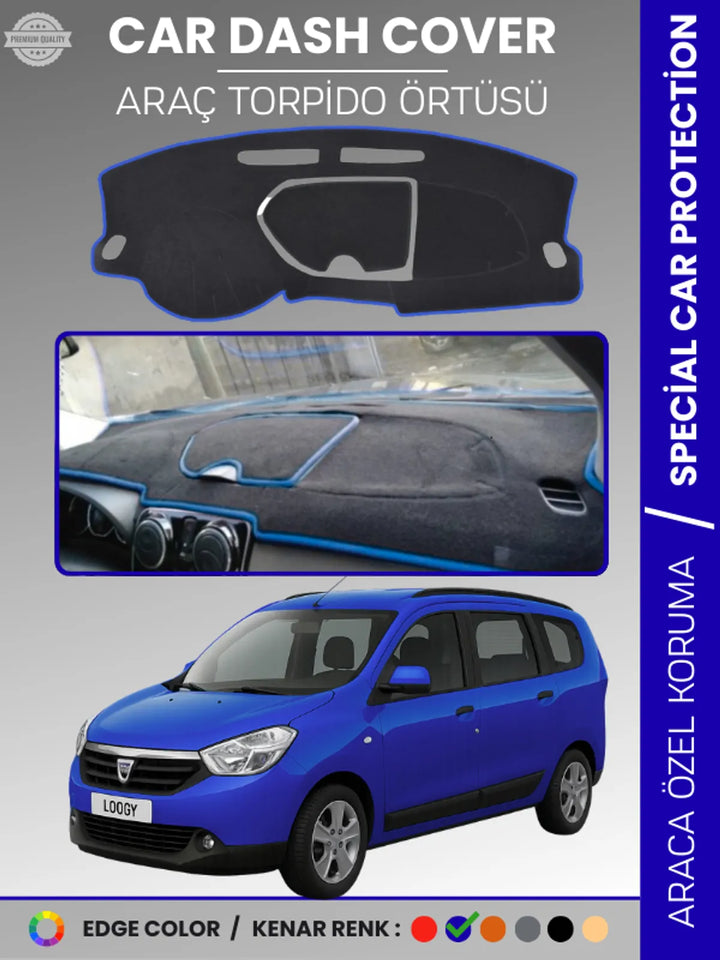 DACIA LODGY (2010-2017) Uyumlu Torpido Örtüsü Araca Özel Ön Göğüs Koruma