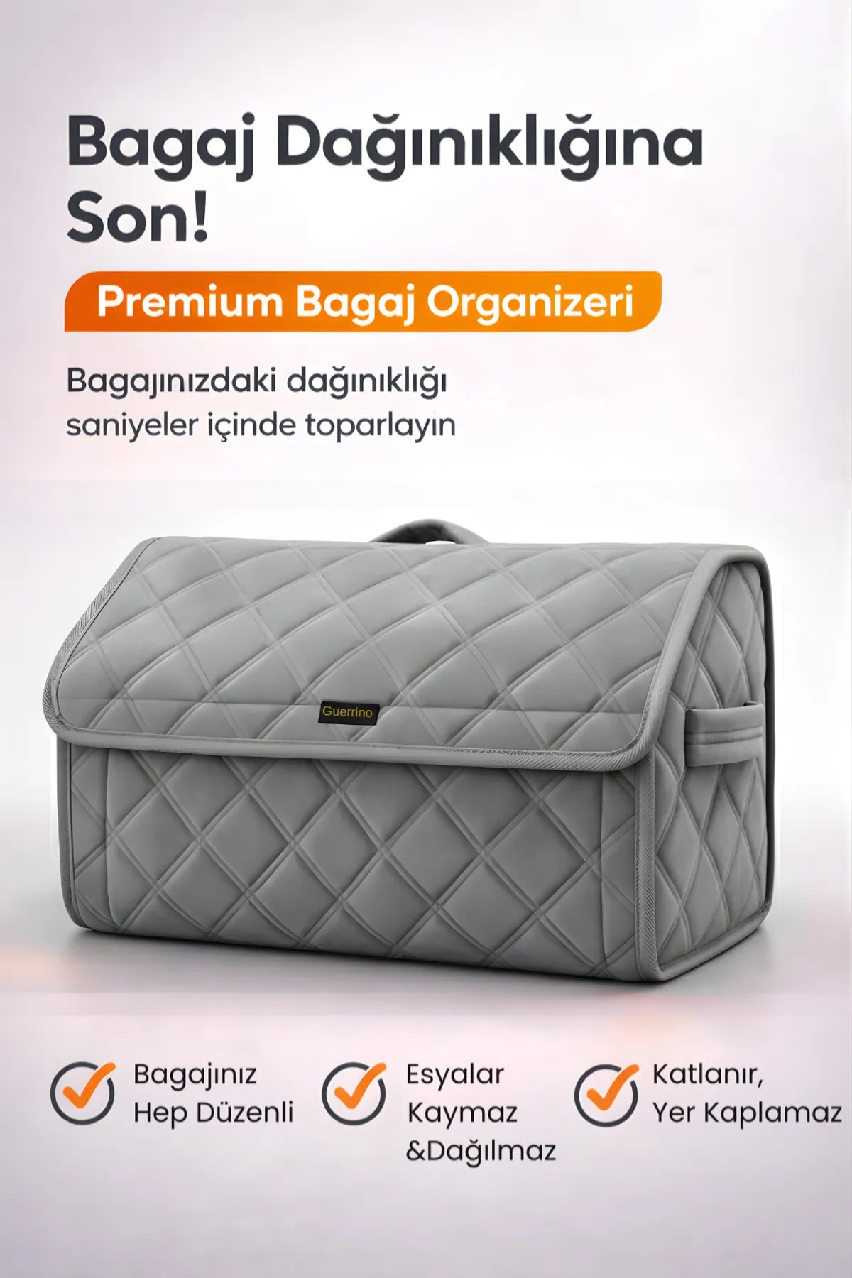 Oto Bagaj Çantası Lüks Tay Tüyü Su Geçirmez Kaymaz Katlanır Düzenleyici