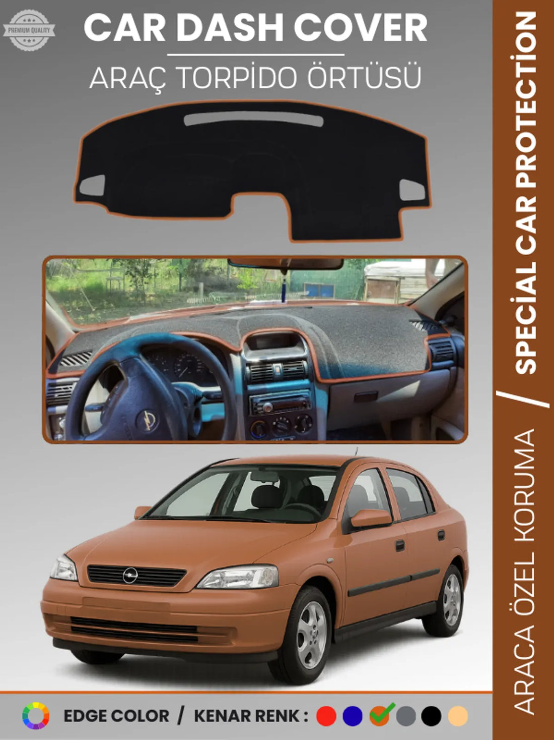 OPEL ASTRA G (1998-2004) Uyumlu Torpido Örtüsü Araca Özel Ön Göğüs Koruma