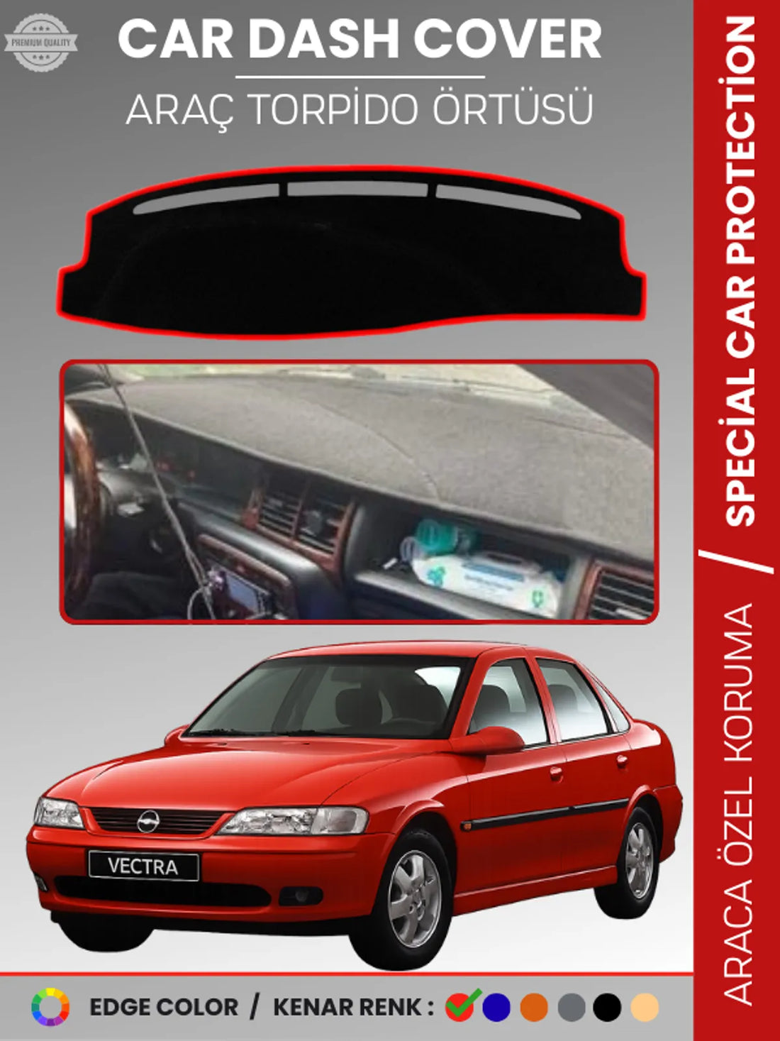 OPEL VECTRA B (1995-2001) Uyumlu Torpido Örtüsü Araca Özel Ön Göğüs Koruma