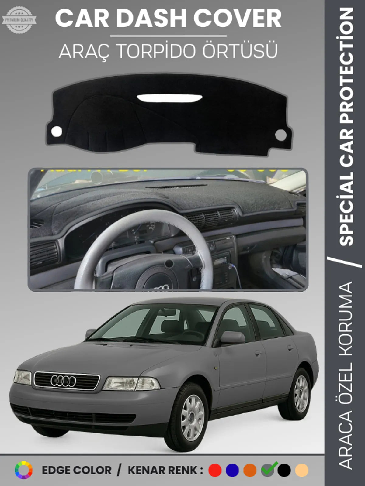 AUDI А4 (1994-2001) Uyumlu Torpido Örtüsü Araca Özel Ön Göğüs Koruma