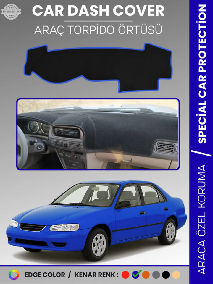 TOYOTA COROLLA E110 (1998-2002) Uyumlu Torpido Örtüsü Araca Özel Ön Göğüs Koruma