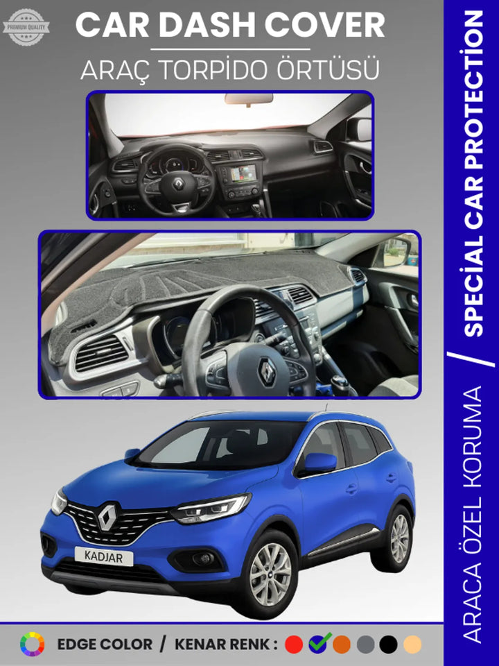 RENAULT KADJAR (2015-2022) Uyumlu Torpido Örtüsü Araca Özel Ön Göğüs Koruma