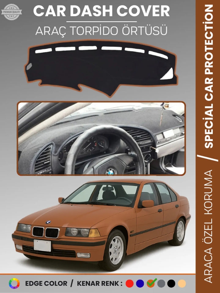 BMW E36 (1990-2000) Uyumlu Torpido Örtüsü Araca Özel Ön Göğüs Koruma