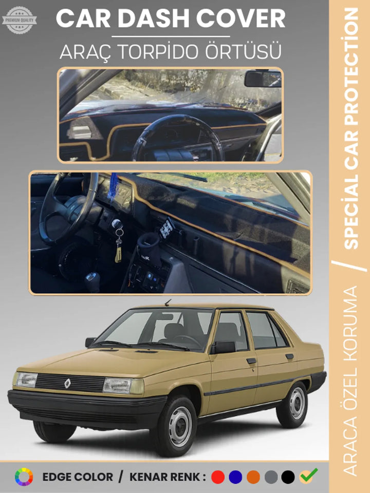 RENAULT 9 BROADWAY Uyumlu Torpido Örtüsü Araca Özel Ön Göğüs Koruma