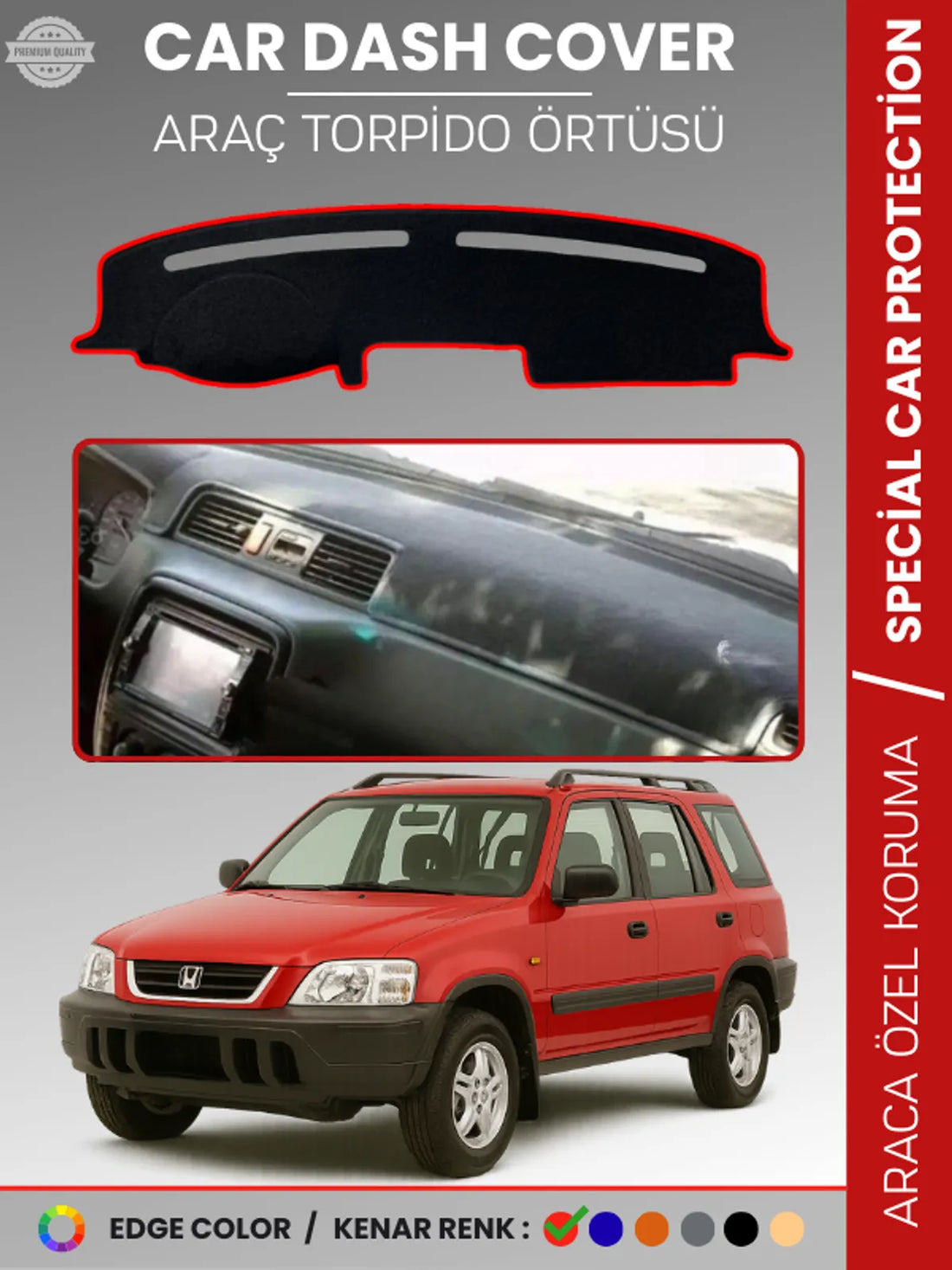 HONDA CR-V (1996-2001) Uyumlu Torpido Örtüsü Araca Özel Ön Göğüs Koruma