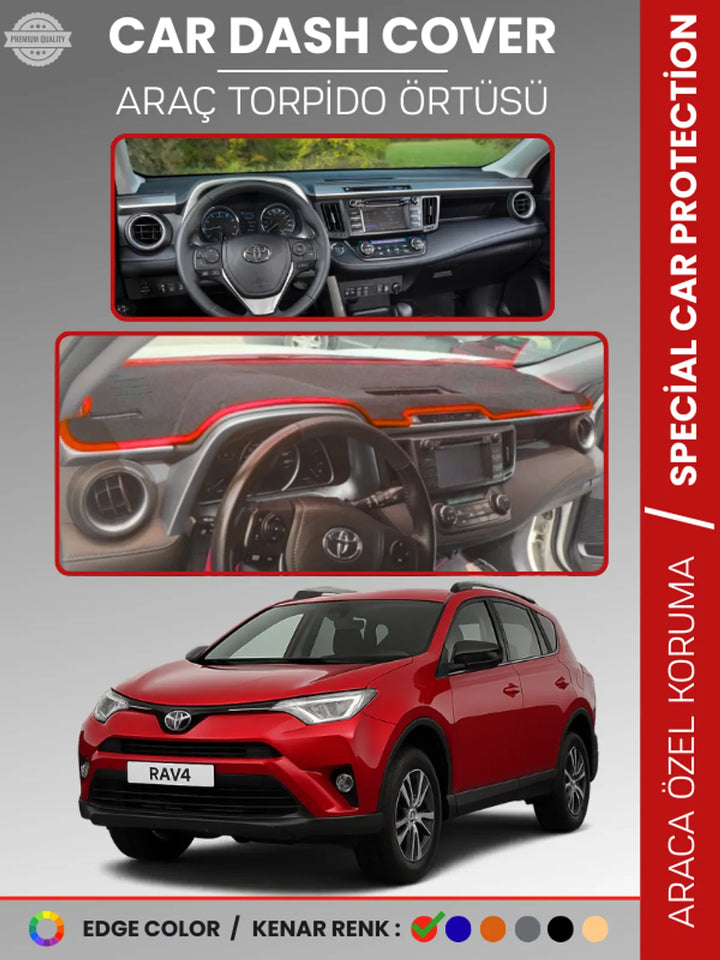 TOYOTA RAV4 XA40 (2013-2018) Uyumlu Torpido Örtüsü Araca Özel Ön Göğüs Koruma