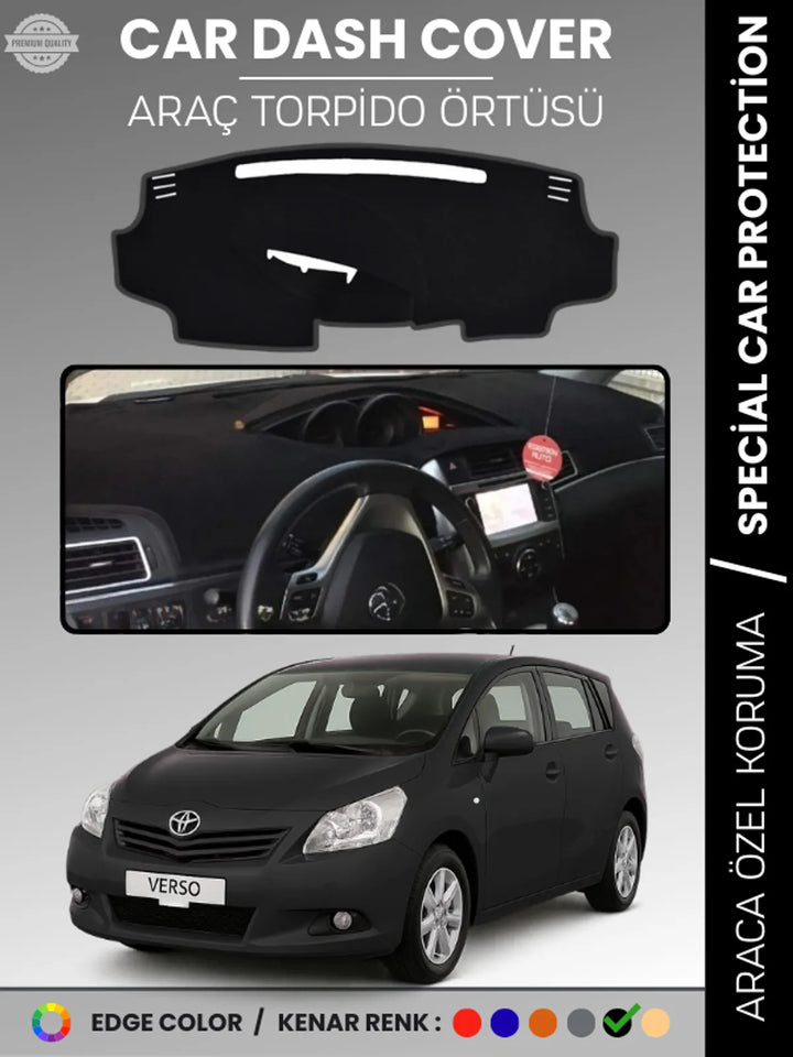 TOYOTA VERSO (2009-2018) Uyumlu Torpido Örtüsü Araca Özel Ön Göğüs Koruma