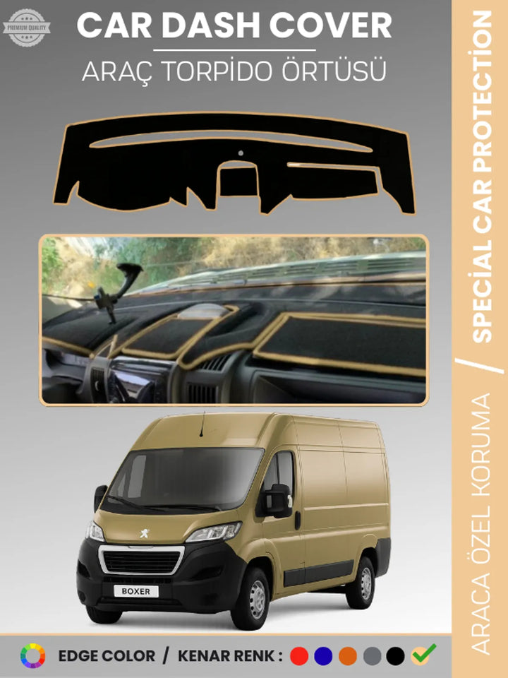 PEUGEOT BOXER (2017-2021) Uyumlu Torpido Örtüsü Araca Özel Ön Göğüs Koruma