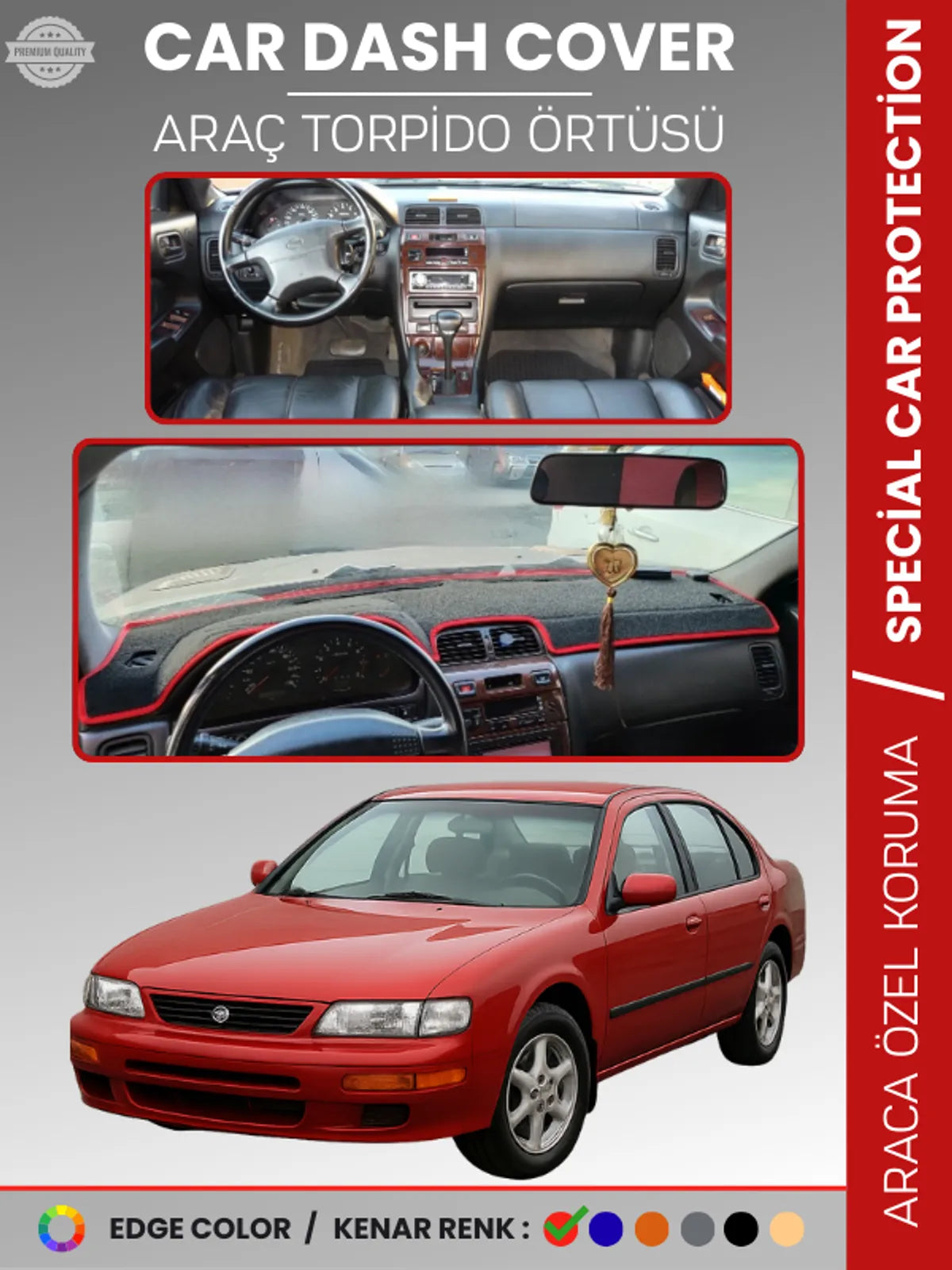 NISSAN MAXIMA A32 (1995-2000) Uyumlu Torpido Örtüsü Araca Özel Ön Göğüs Koruma