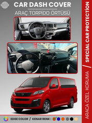 PEUGEOT TRAVELLER (2016-2023) Uyumlu Torpido Örtüsü Araca Özel Ön Göğüs Koruma