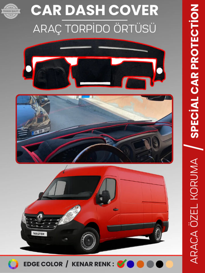 RENAULT MASTER 3 (2010-2021) Uyumlu Torpido Örtüsü Araca Özel Ön Göğüs Koruma
