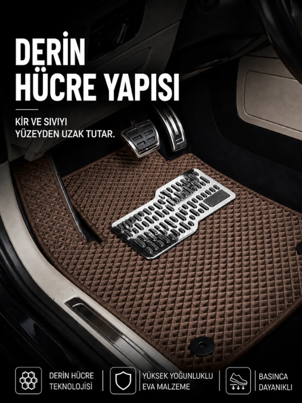 BMW 7 Serisi-F02-Long (2009-2015) (2) Araca Özel EVA Oto Paspas Seti Topukluk Dahil Tam Set