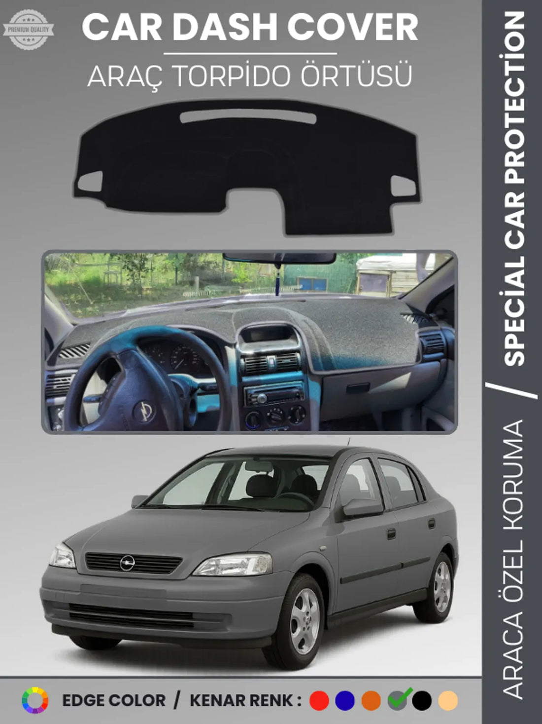 OPEL ASTRA G (1998-2004) Uyumlu Torpido Örtüsü Araca Özel Ön Göğüs Koruma