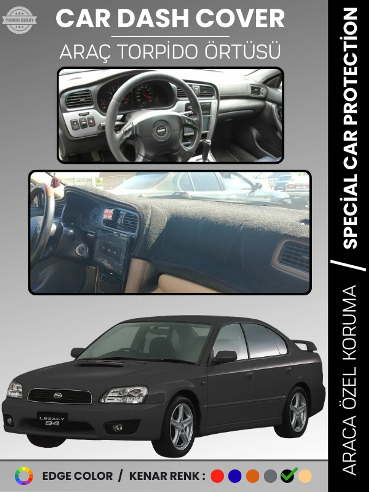 SUBARU LEGACY B4 (1998-2003) Uyumlu Torpido Örtüsü Araca Özel Ön Göğüs Koruma