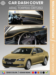 SKODA SUPER B (2015-2020) Uyumlu Torpido Örtüsü Araca Özel Ön Göğüs Koruma