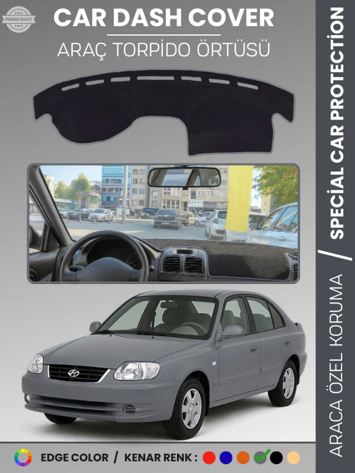 HYUNDAİ ACCENT ADMİRE-MİLENİUM (2000-2005) Uyumlu Torpido Örtüsü Araca Özel Ön Göğüs Koruma