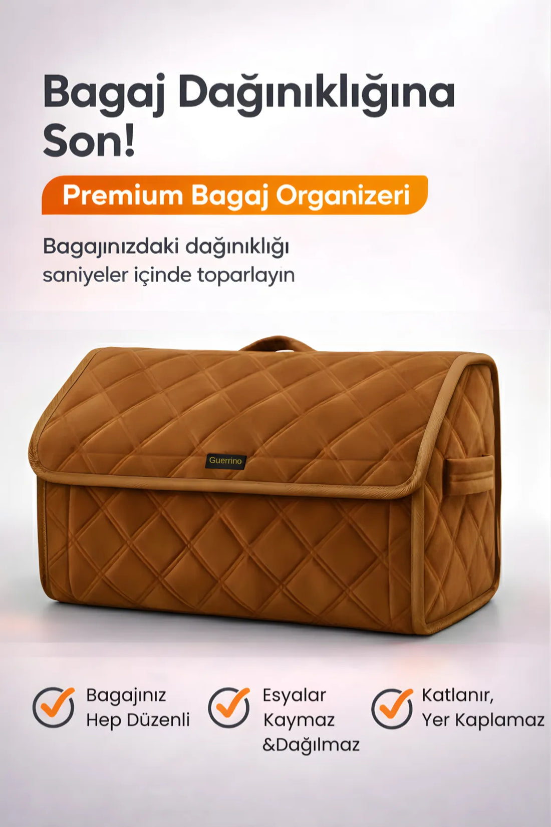 Oto Bagaj Çantası Lüks Tay Tüyü Su Geçirmez Kaymaz Katlanır Düzenleyici