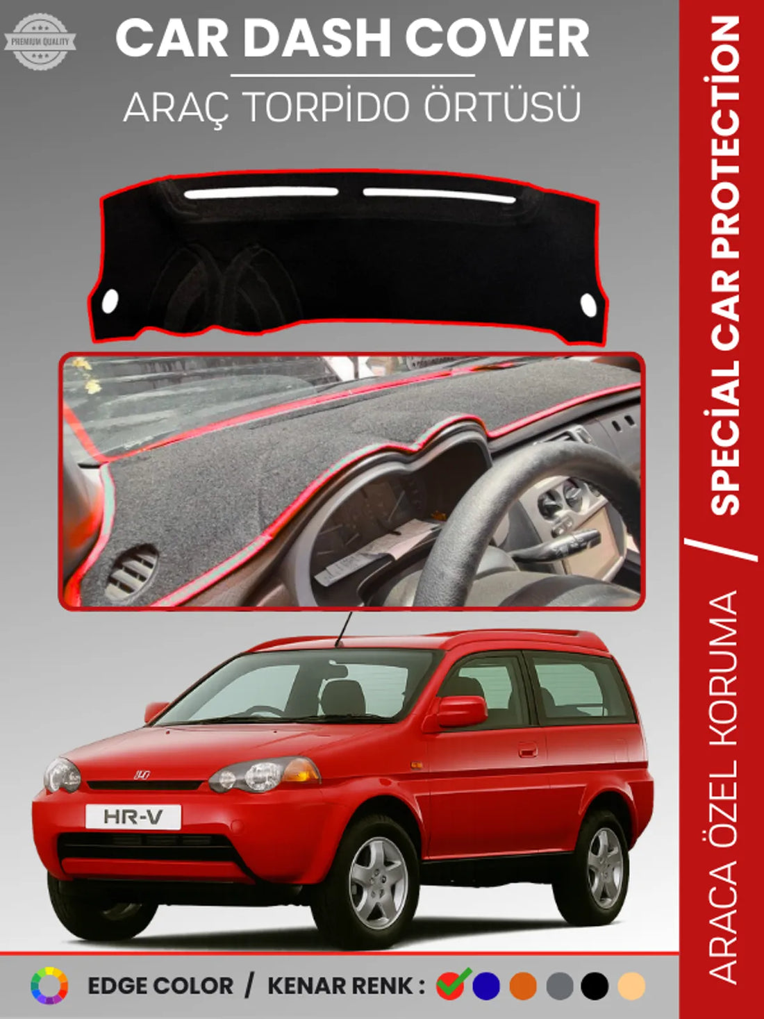 HONDA HR-V (1998-2005) Uyumlu Torpido Örtüsü Araca Özel Ön Göğüs Koruma