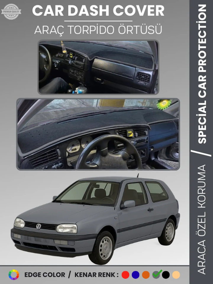 VOLKSWAGEN GOLF 3 (1991-1997) Uyumlu Torpido Örtüsü Araca Özel Ön Göğüs Koruma