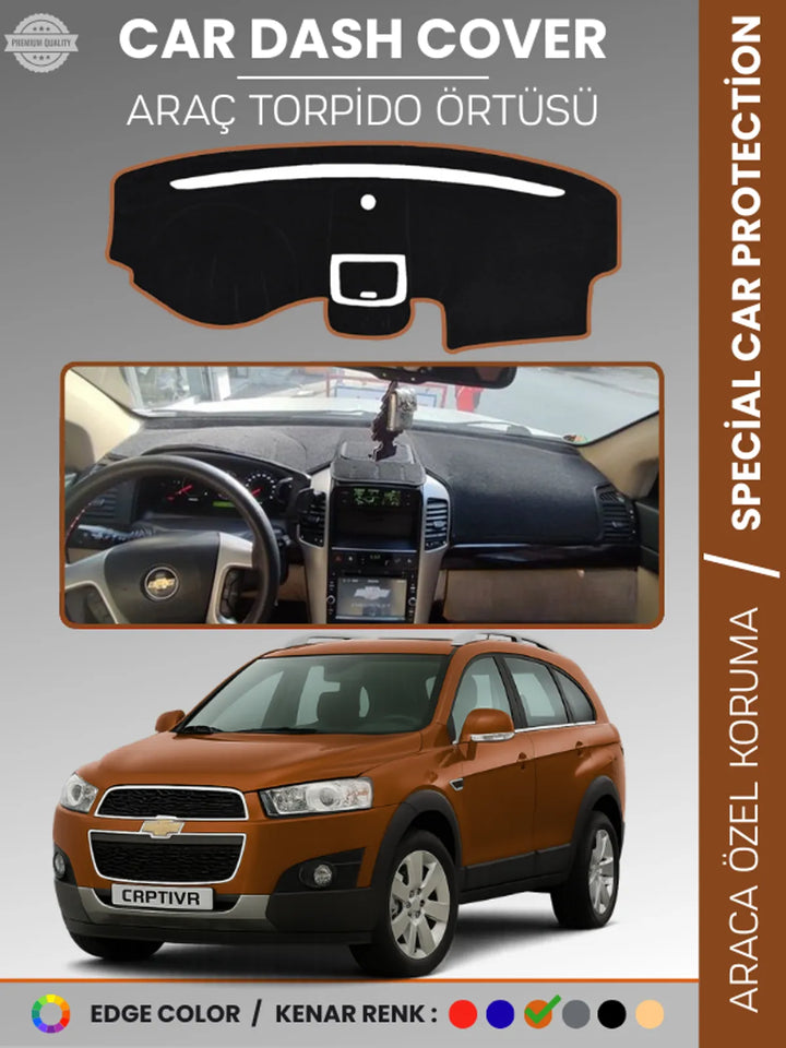 CHEVROLET CAPTİVA (2008-2011) Uyumlu Torpido Örtüsü Araca Özel Ön Göğüs Koruma
