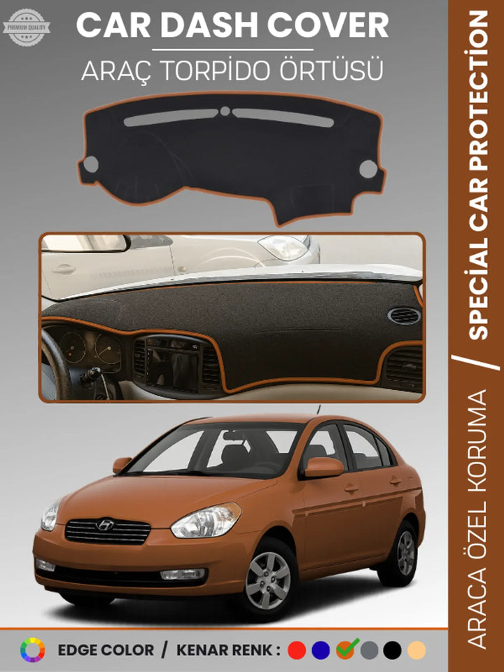 HYUNDAİ ACCENT (2006-2011) Uyumlu Torpido Örtüsü Araca Özel Ön Göğüs Koruma