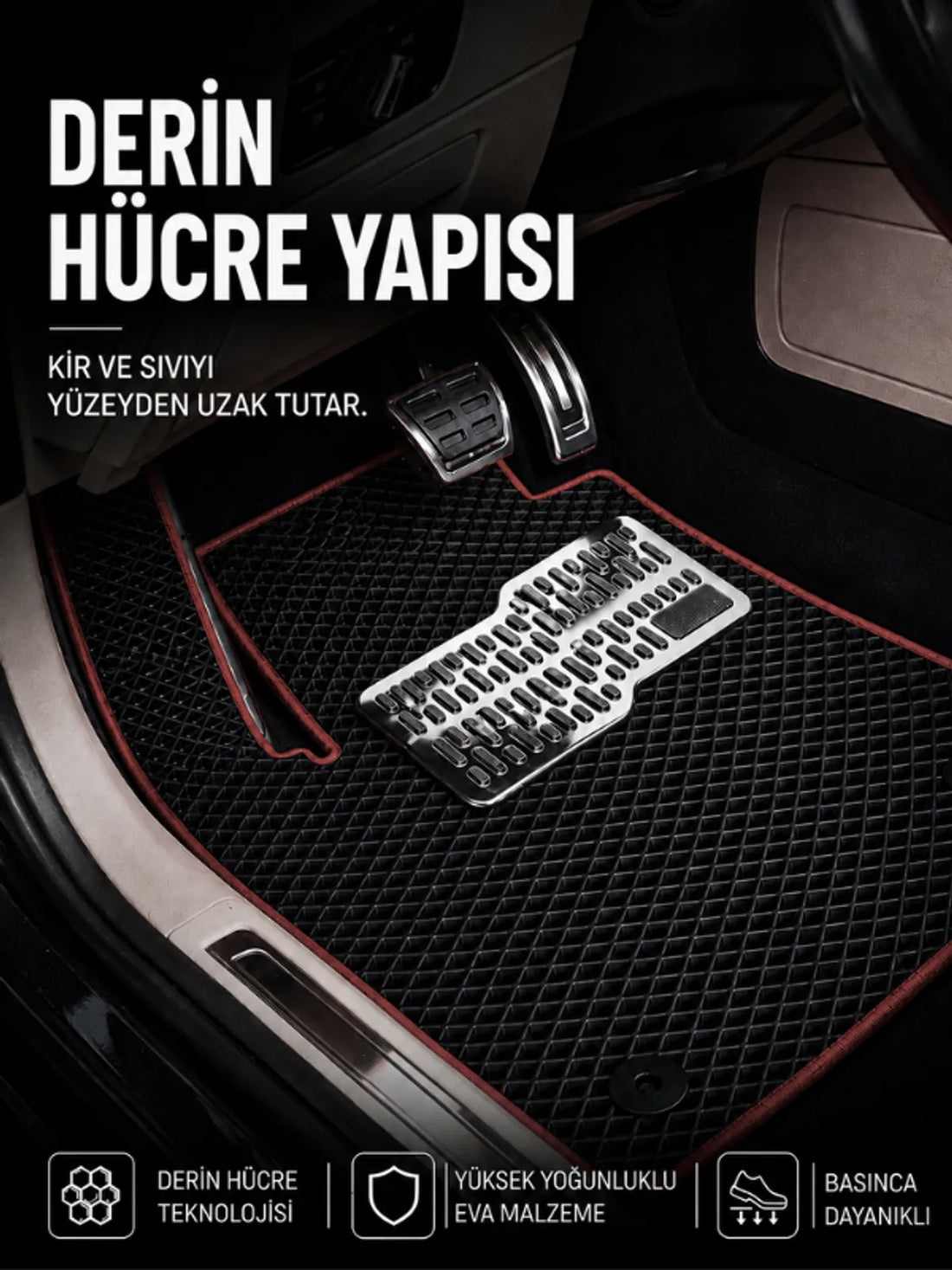 Land Rover Range Rover Velar (2018-2025) Araca Özel EVA Oto Paspas Seti Topukluk Dahil Tam Set