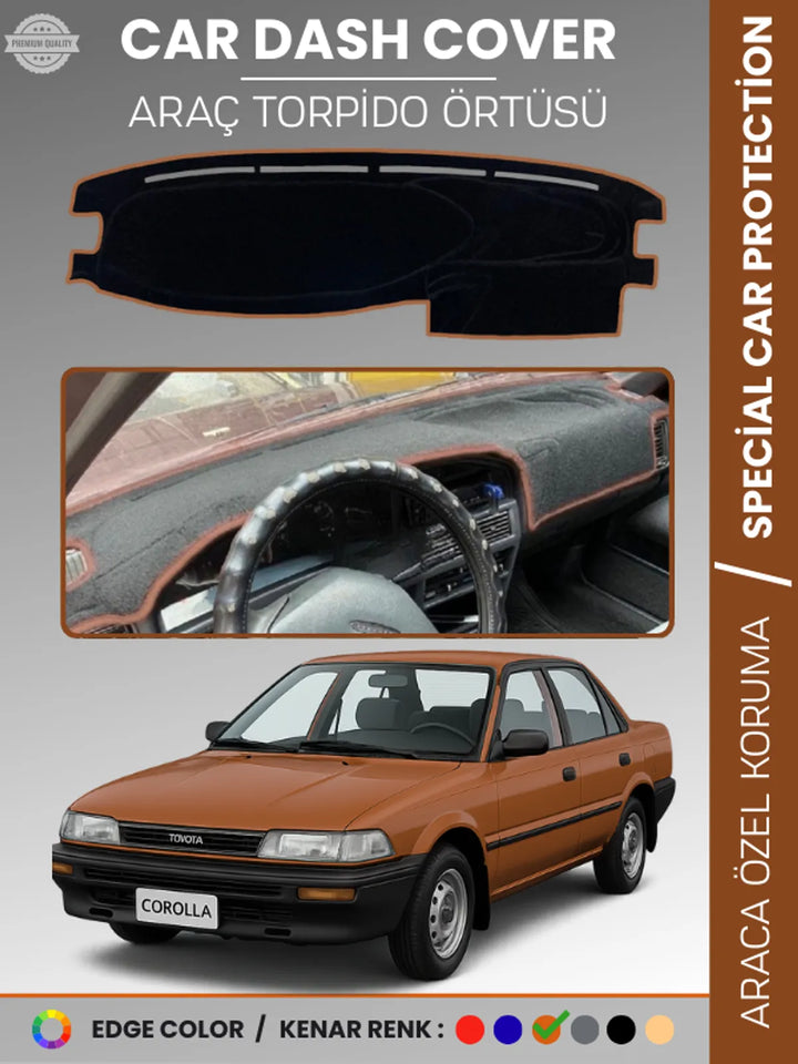 TOYOTA COROLLA (1988-1991) Uyumlu Torpido Örtüsü Araca Özel Ön Göğüs Koruma