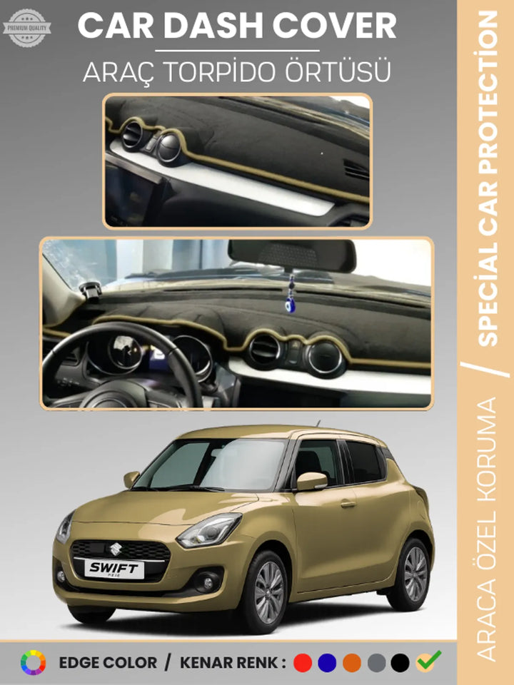 SUZUKI SWİFT (2017-2020) Uyumlu Torpido Örtüsü Araca Özel Ön Göğüs Koruma
