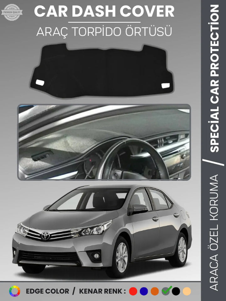 TOYOTA COROLLA E170 (2013-2019) Uyumlu Torpido Örtüsü Araca Özel Ön Göğüs Koruma