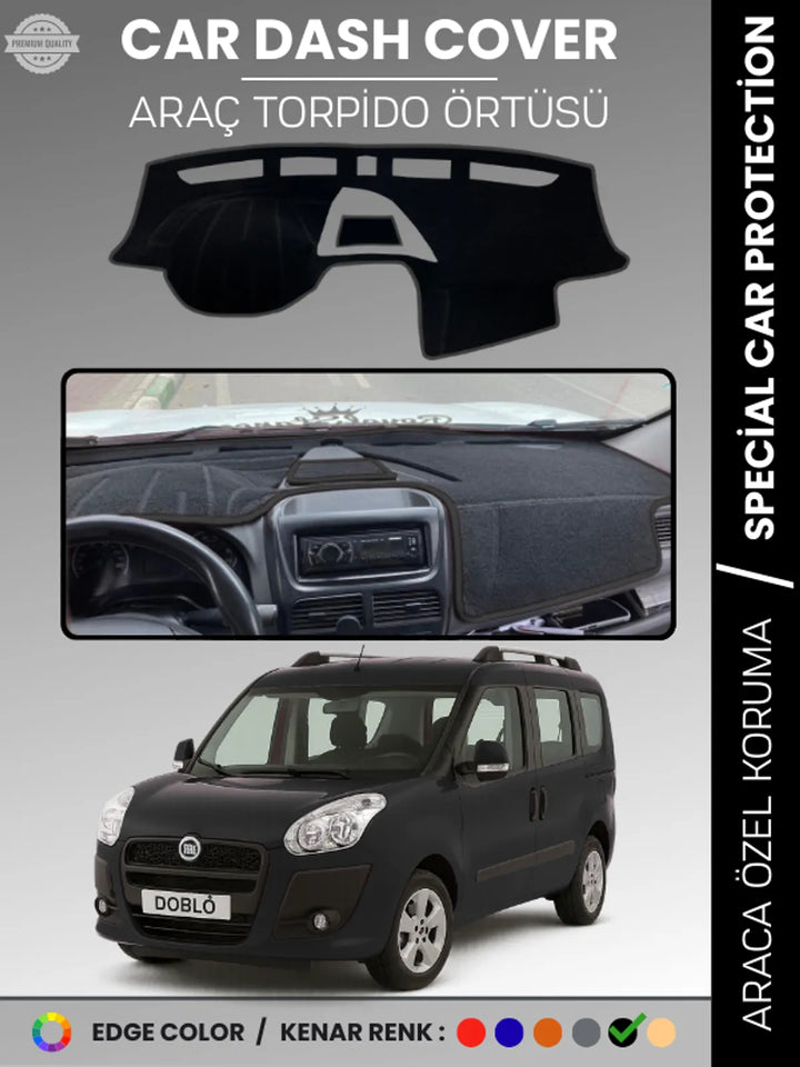 FIAT DOBLO D3 KAPAKLI (2013-2015) Uyumlu Torpido Örtüsü Araca Özel Ön Göğüs Koruma