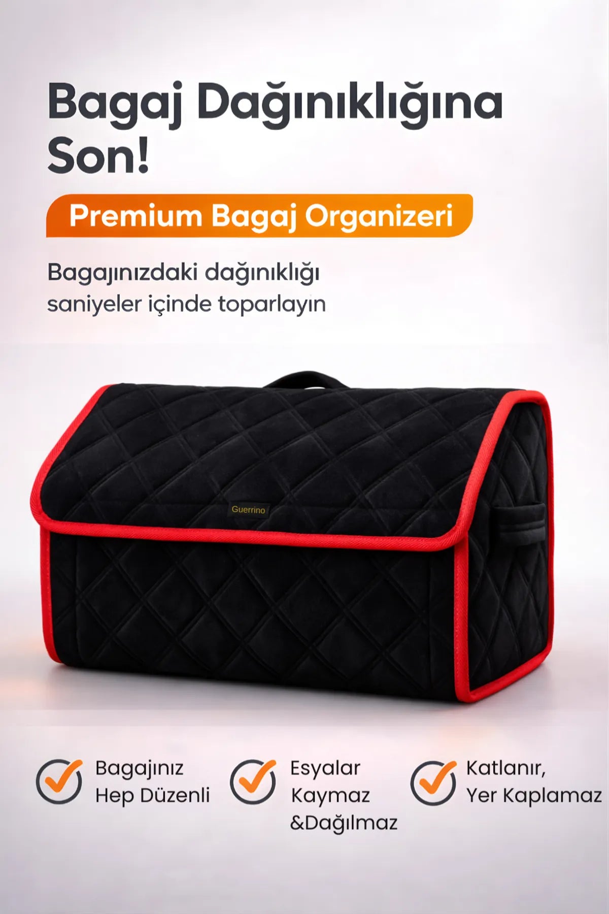 Oto Bagaj Çantası Lüks Tay Tüyü Su Geçirmez Kaymaz Katlanır Düzenleyici
